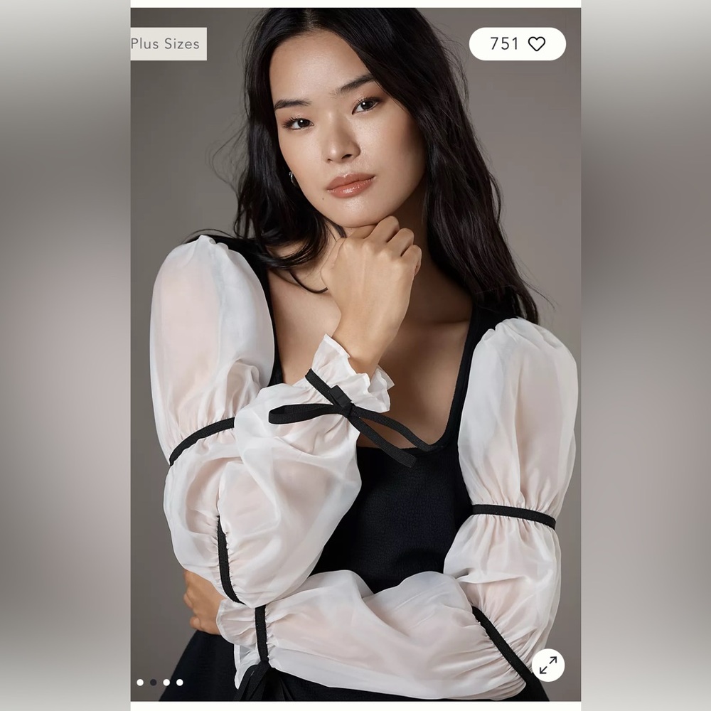 Maeve Balloon-Sleeve Top